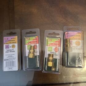 68-6-4 Ldr Industries 508 Adptr Comp M 3/8 X 1/4 Brass Male Lot Of 4 Sku Bx8