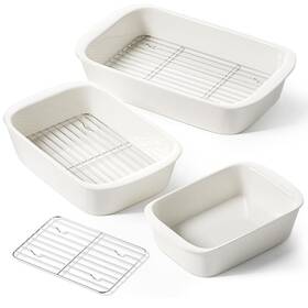 B0dfyd6ghq Le Tauci 13.7 Inch X9.6 Ceramic Deep Casserole Baking Dish Set For Oven Cookware