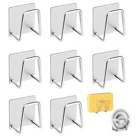 6.silver Leftstarer 605883803757 4 Pack Sink Sponge Holder For X 8pcs Upgrade Style