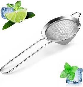 Leglo 744110382853 9 Inch Mesh Cocktail Strainer Stainless Steel Fine Sieve With Handle Kitchen Tool