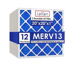 Leken 728062998782 20x20x1 Ac Furnace Hvac Filter Reusable Electrostatic Filters Merv 13 F