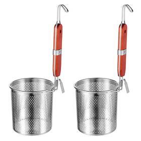 Am553491 Lemecima 2 Packs Mesh Pasta Basket Strainer With Wooden Handle Stainless Steel Sp