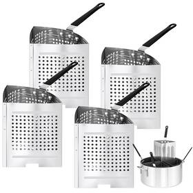 Lemonroad Lem-lemonroad-6422 4 Pack 5 Quart Stainless Steel Pasta Strainer Baskets Inserts Quarter