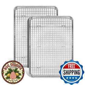 B0dhh44dkz Leonyo 16x12 Nonstick Stainless Steel Baking Sheet Pan With Cooling Rack