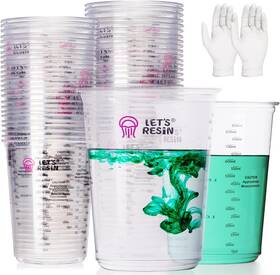 Elr08024 Lets Resin Mixing Cups 45pcs 32oz 1000ml 2 Transparent