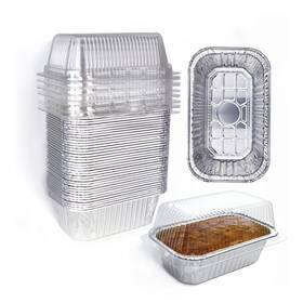 B0d1p19cdx Lewarm 30-pack Disposable Mini Loaf Pans With Lids 1lb 6x3.7 Inch Aluminum Bakeware