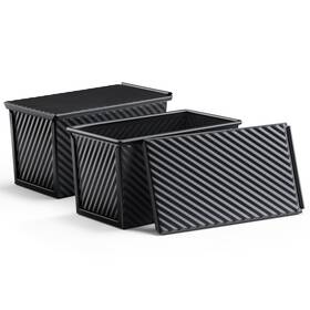 B0fcfl43v9 Lianyu 2pk Pullman Bread Loaf Pan With Lid 1lb Dough Nonstick Metal Bakeware