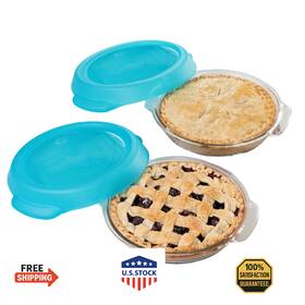 B0fqpqhf7j Libbey Baker S Premium 2 Piece Glass Pie Plate Stackable Space Saving Casserole