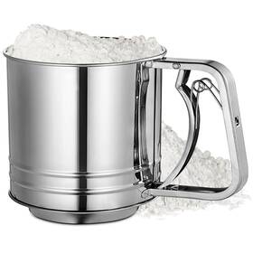 Liberhaus 745499708340 5 Cup Flour Sifter For Baking - All Purpose Stainless Steel Large Powdered Bread Liberhaus 745499708340 5 Cup Flour Sifter For Baking - All Purpose Stainless Steel Large Powdered Bread