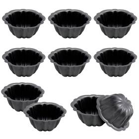 Usglmq750 Lidscura 10 Pcs Bundt Cake Pan For Baking 5 X 2 Inch Nonstick Moldes Para Pastele