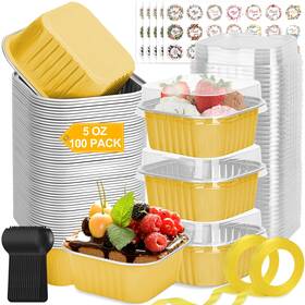 B0fd7b5ftj Lifeisluck 100 Pack Mini Cake Pans With Lids And Spoons 5oz Square Aluminum Foil Loaf B0fd7b5ftj Lifeisluck 100 Pack Mini Cake Pans With Lids And Spoons 5oz Square Aluminum Foil Loaf