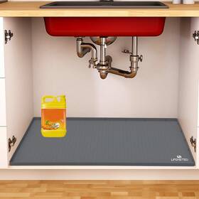 Lifensteo 679523152390 Under Sink Mat For Cabinet 34 Inch X 22 Silicone Waterproof L W Gray Lifensteo 679523152390 Under Sink Mat For Cabinet 34 Inch X 22 Silicone Waterproof L W Gray