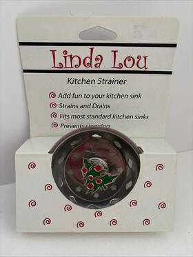 Linda Lou 855302002043 Christmas Tree Kitchen Sink Strainer Stainless Steel New Linda Lou 855302002043 Christmas Tree Kitchen Sink Strainer Stainless Steel New