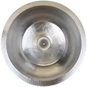 C016-sn Linkasink Hammered Metals Small Round Flat Bottom 2 Inch In Satin Nickel - C016 Sn