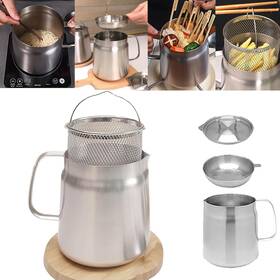 L9006-l-us Liosuteka 304 Stainless Steel Oil Filter Pot Pan Capacity Versatile Vessel Tank Bacon L9006-l-us Liosuteka 304 Stainless Steel Oil Filter Pot Pan Capacity Versatile Vessel Tank Bacon