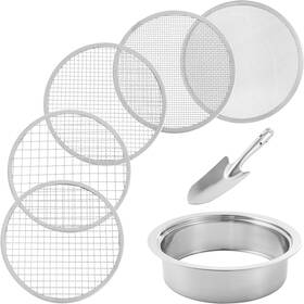 17z7w1197ryze6j Lnrueg Soil Sifter Stainless Steel Riddle Sieve Set For Gardening With 5 Sizes 8 Inch