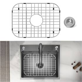 Locvcda 774388179626 Stainless Steel Sink Protector 18-1/8 Inch X 13-3/8 With Center Drain Metal S Locvcda 774388179626 Stainless Steel Sink Protector 18-1/8 Inch X 13-3/8 With Center Drain Metal S
