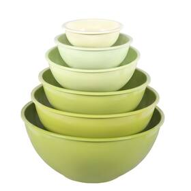 Lok-osemile 654323553349 Melamine Mixing Bowls With Lids - 12 Piece Nesting Set 6 And Li