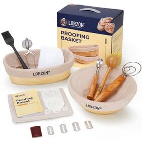 B0bz4ctmyd Lorzon Banneton Bread Proofing Basket Set 10 Inch Round And Oval Rattan Sourdough
