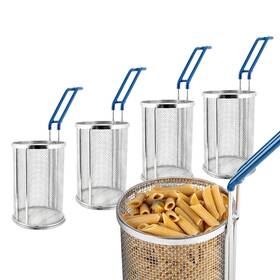2429 Lot45 4pack Kitchen Strainer Basket 4pk - Stainless Steel Spaghetti And Pho Pasta