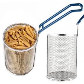 Lot45 810009872429 Pasta Strainer With Handle 1 Pack - Stainless Steel Boiling Blanching Basket