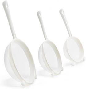 Luckyiren 313017476400 Kefir Strainer Set 3-size Plastic Non-metal Sieve With Fine Mesh For Grai Luckyiren 313017476400 Kefir Strainer Set 3-size Plastic Non-metal Sieve With Fine Mesh For Grai