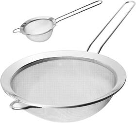 Fs-10-18-2 Luckyiren Food Strainer Premium Stainless Steel Fine Mesh 7.1 In 3.9 Silver
