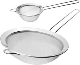 Fs-8-16-2 Luckyiren 2 Sizes Fine Mesh Sieve Strainer 304 Stainless Steel 6.5 In 3.2 Silver