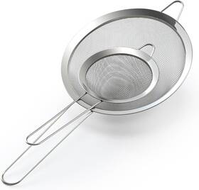 Lkyr-ms-2 Luckyiren Fine Mesh Sieve Strainer Set Stainless Steel 6.3 And In 3.94 Clear