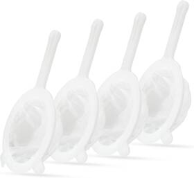 Ny-strainer-wt-4 Luckyiren 4 Pieces 100/200/300/400 Mesh Ultra Fine Nylon Strainers With Handle Seives