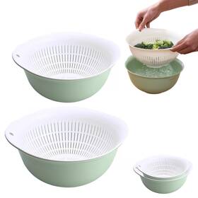 250801cz Lumumix Colander Bowl Set Of 2 Nesting Large Capacity Plastic Food Strainer 250801cz Lumumix Colander Bowl Set Of 2 Nesting Large Capacity Plastic Food Strainer