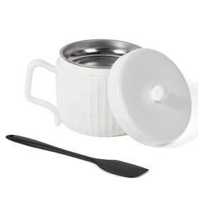 Ki00237-st Lunavita Bacon Grease Container With Strainer Oil Keeper Can For Silicone