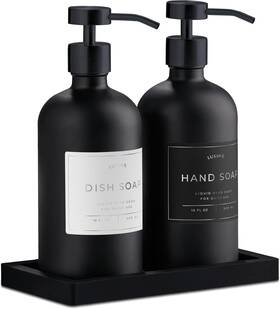 2gbt-bmb Lusspa Lotion Hand And Dish Soap Dispenser For Kitchen Sink - Bathroom Black