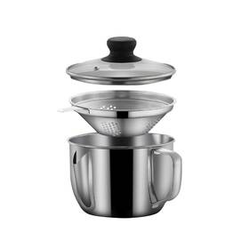 16070512279055 Lvoertuig Stainless Steel Fat Separator 4 Cup/1000ml Gravy Grease With Stra Inch