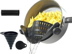 Lycian Way 860013622503 Clip On Strainer Silicone For All Pots And Pans Pasta Plus C
