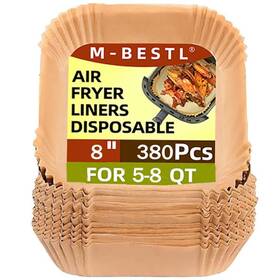 B0frm26f6r M-bestl 380 Pcs Air Fryer Liners Disposable Food Grade Parchment Paper Non-stick