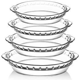 B08zyczc6d M Mcirco 4 Packs Glass Pie Plates Deep Pans Set 7 Inch /8 /9 /10 Baking Di