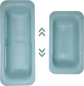 31001-green Makerstep Over The Sink Colander Strainer Basket - Expandable Wash Drain And 31001-green Makerstep Over The Sink Colander Strainer Basket - Expandable Wash Drain And