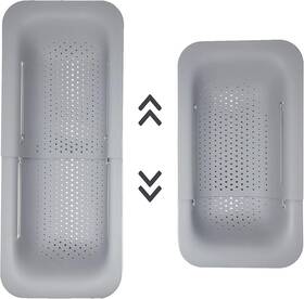 31001-grey Makerstep Over The Sink Colander Strainer Basket - Expandable Wash Drain And 31001-grey Makerstep Over The Sink Colander Strainer Basket - Expandable Wash Drain And
