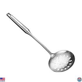 B07kvhbc2p Martha Stewart Stainless Steel Slotted Spoon 15.1 Inch - Heat Resistant Food Strainer Colander