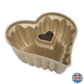 B0fnsz13b5 Martha Stewart Dunelle 10.75 Inch Heart-shaped Cake Mold Cast Aluminum Nonstick Flut