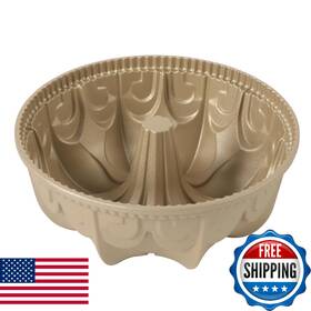 B0ftcy4bzx Martha Stewart Dunelle Decorative Fluted Cast Aluminum Round Cake Pan 12-cup N