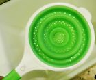 Martha Stewart Collection Collapsable Lime Green Silicone Strainer With Handle