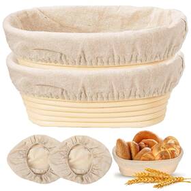 B0g2kfyn7v Marzemuun Banneton Bread Proofing Basket Set Of 2 10in Oval Rattan Linen Liners Sourdough