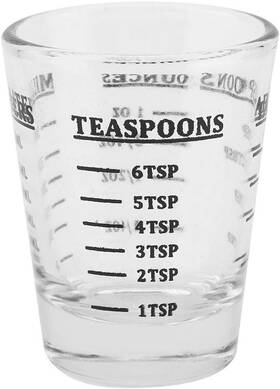 Max-csy0725-364 Maxmartt Measuring Shot Glass Cup 4 Scales 1ounce 30ml Transparent