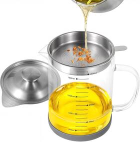 Maylmc 313107954917 Premium Bacon Grease Saver With Strainer - Large 1.5l Container For Kitch