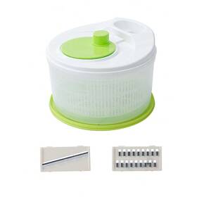 Mega Casa 679065254125 Plastic Salad Spinner Bowl - 3.8l Vegetable Fruit Washer And Drain Basket