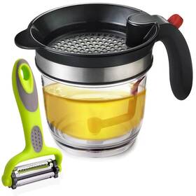 Meiaojia 706511991423 4-cup Gravy Fat Separator Food Strainers With Bottom Release Trans