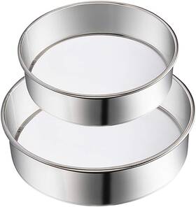Meirrnyyu 445049477414 2 Pack Flour Sifter Stainless Steel Fine Mesh Strainers Sieve 60 Roun