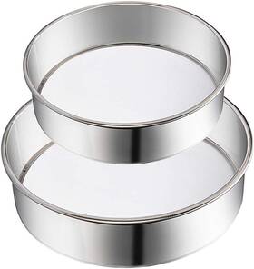 Meirrnyyu 717373825108 2 Pack Flour Sifter Stainless Steel Fine Mesh Strainers Sieve 60 Round For Cake Meirrnyyu 717373825108 2 Pack Flour Sifter Stainless Steel Fine Mesh Strainers Sieve 60 Round For Cake